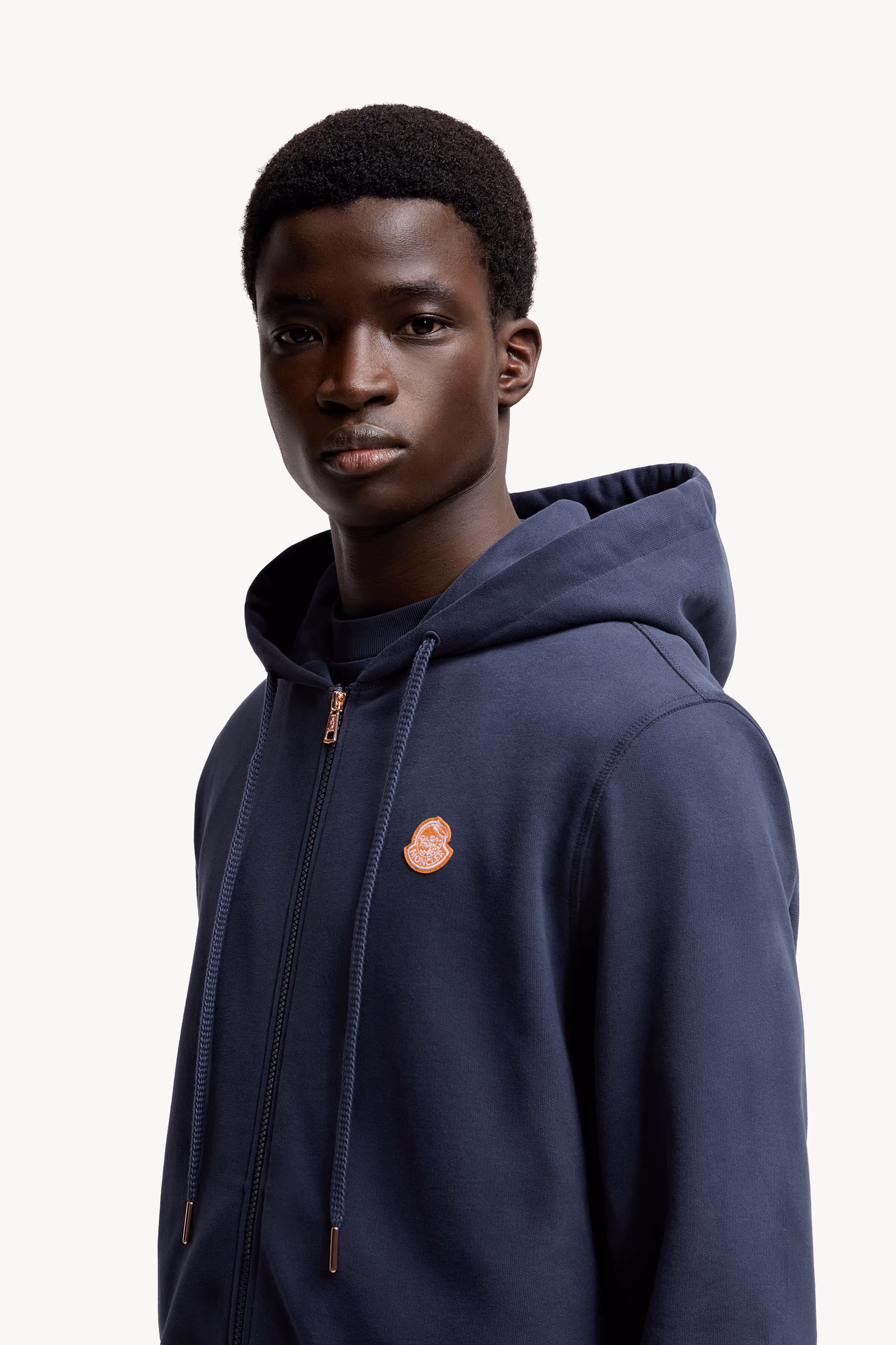 Moncler x Gilga Farm Designed by Donald Glover Cotton Zip-Up Hoodie Men Navy Blue Moncler 4